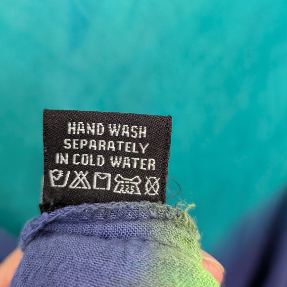 Papa Vancouver Teal Flowy Top - Picture 5 of 6